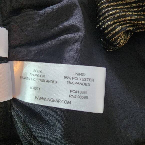 Ingear Black & Gold Metallic Striped Bikini Set – XL - Picture 6 of 8